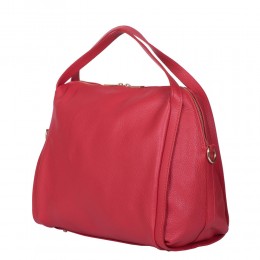 Evelyn, női természetes bőr táska, piros