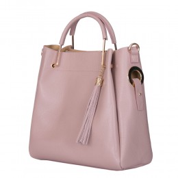 Fabiana, női természetes bőr táska, rózsaszín