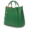 Fabiana, női természetes bőr táska, zöld