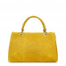 Madalina, női természetes bőr táska, sárga