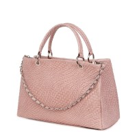 Madalina, női természetes bőr táska, rózsaszín
