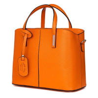 Gianna, természetes bőr táska, narancssárga
