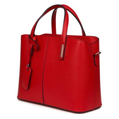 Gianna, természetes bőr táska, piros