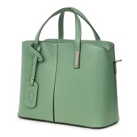 Gianna, természetes bőr táska, pisztácia zöld