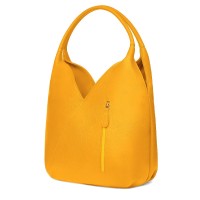 Lorena, női természetes bőr táska, sárga