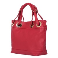 Stella női, természetes bőr táska, piros