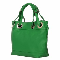 Stella női, természetes bőr táska, zöld
