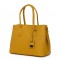 Valentina, női természetes bőr táska, mustár sárga