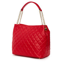 Paloma, természetes bőrből készült, női táska, piros