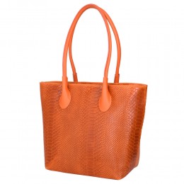 Ava, alkalmi táska, természetes bőrből, narancssárga