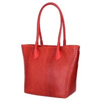 Ava, alkalmi táska, természetes bőrből, piros