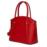 Gabriella, női természetes bőr táska, piros