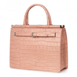 Giulia, természetes bőr táska, rózsaszín
