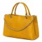 Ramona, női természetes bőr táska, sárga