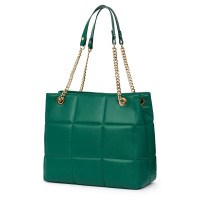 Azaleea, természetes bőrből készült, női táska, zöld