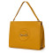 Delia, női természetes bőr táska, sárga