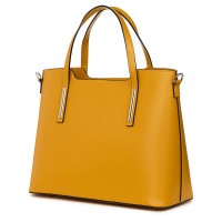 Ligia, női természetes bőr táska, sárga