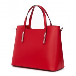 Ligia, női természetes bőr táska, piros