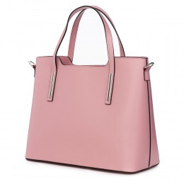 Ligia, női természetes bőr táska, rózsaszín