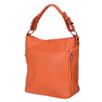 Lucia női, természetes bőr táska, narancssárga