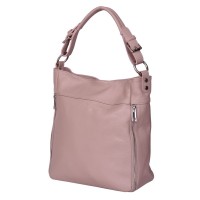 Lucia női, természetes bőr táska, rózsaszín