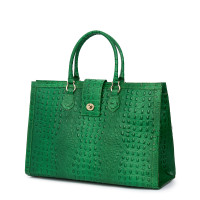 Matilda, természetes bőr táska, zöld