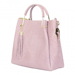 Olivia női, természetes bőr táska, rózsaszín