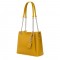 Paula, női természetes bőr táska, sárga