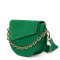 Donna természetes bőrből készült alkalmi táska, zöld