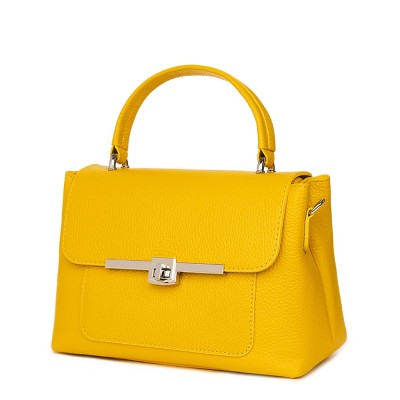 Sierra, alkalmi táska, természetes bőrből, sárga