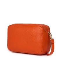 Astrid, alkalmi táska, bőrből, narancssárga