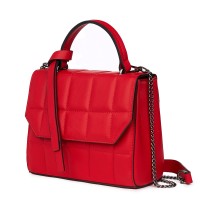 Mony természetes bőrből készült alkalmi táska, piros