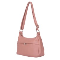 Amelia, alkalmi táska, természetes bőrből, rózsaszín