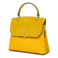 Ruby, alkalmi táska, természetes bőrből, sárga